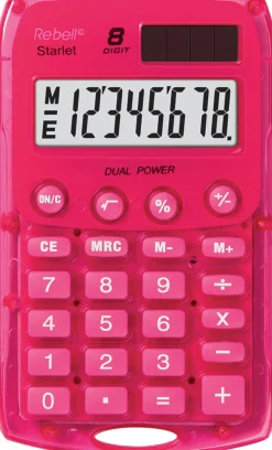 Rebell pocket calculator Starlet pink