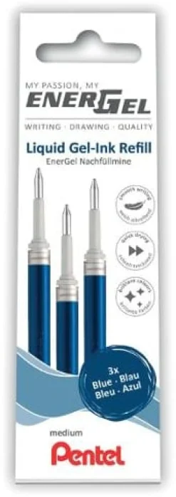 Refill PENTEL EnerGel needle svart 3/fp