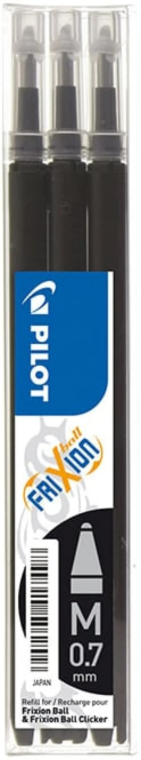 Refill PILOT Frixion 0,7mm svart 3/fp