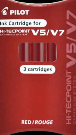 Refill PILOT Hi-Tecpoint V5/V7 röd 3/fp