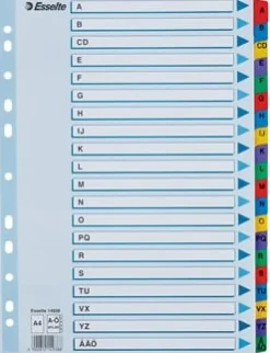 Register ESSELTE Mylar A4 A-Ö multifärgat