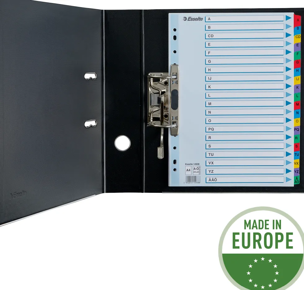 Register ESSELTE Mylar A4 A-Ö multifärgat
