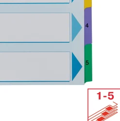 Register ESSELTE Mylar A4 1-5 multifärgat