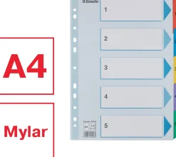 Register ESSELTE Mylar A4 1-5 multifärgat