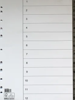 Register flikförstärkt A4 1-12