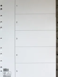 Register flikförstärkt A4 1-5