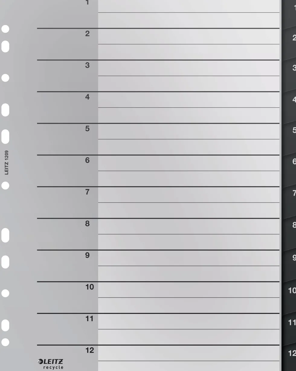 Register Leitz Recycle 1-12 A4 PP