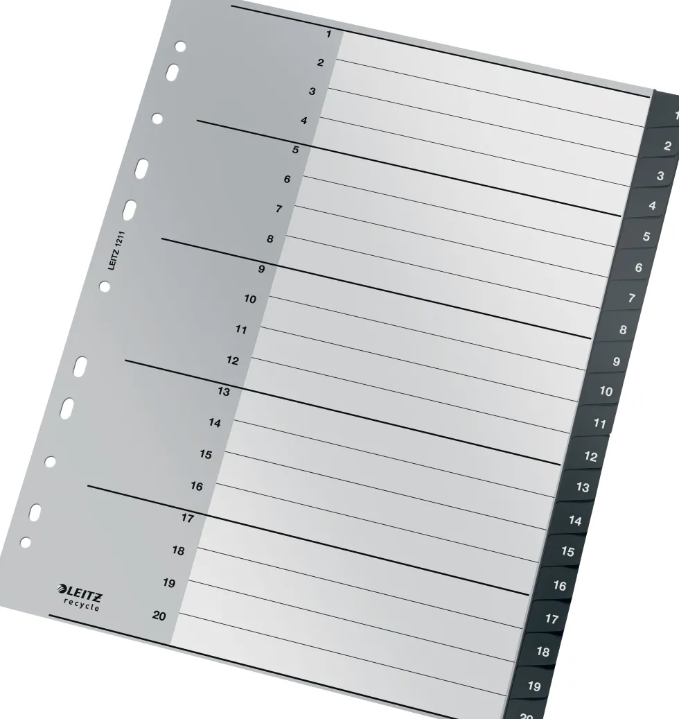Register Leitz Recycle 1-20 A4 PP