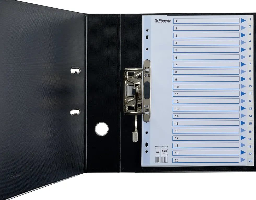 Register Non-Stop A4/1-20 rubrikblad vit