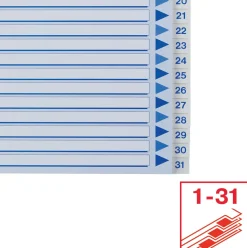 Register Non-Stop A4/1-31 rubrikblad vit