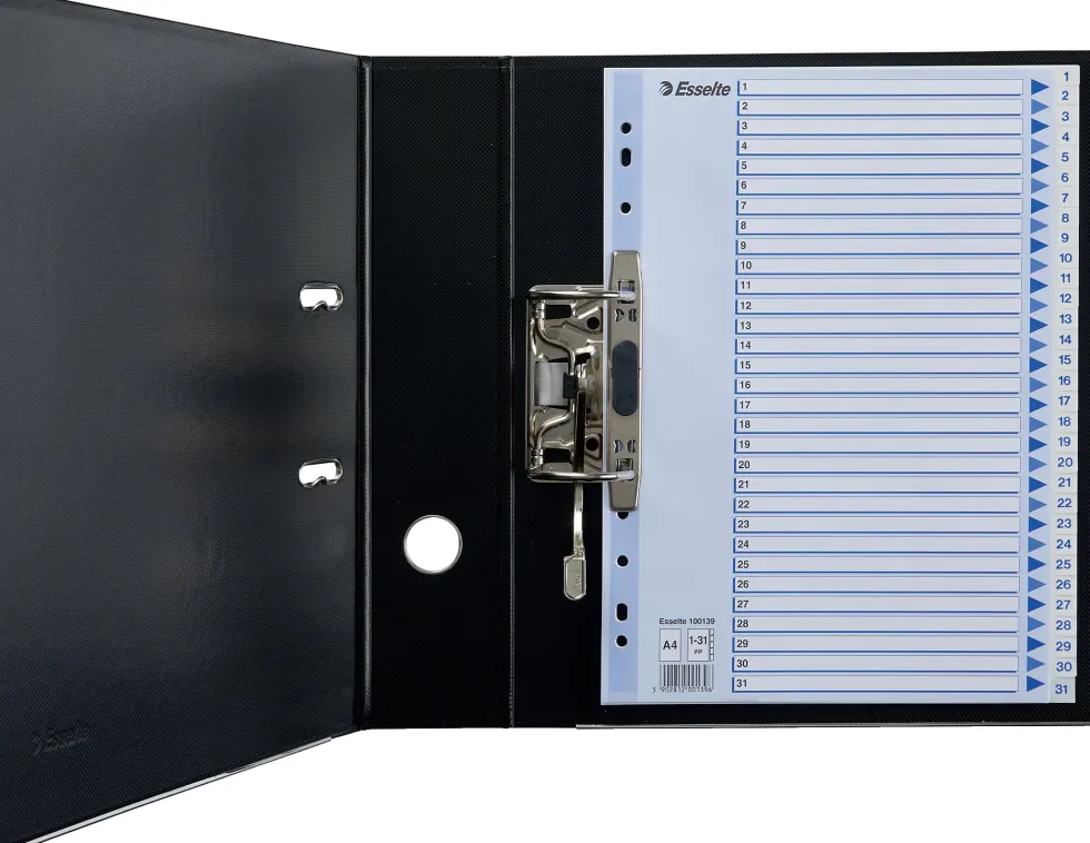 Register Non-Stop A4/1-31 rubrikblad vit