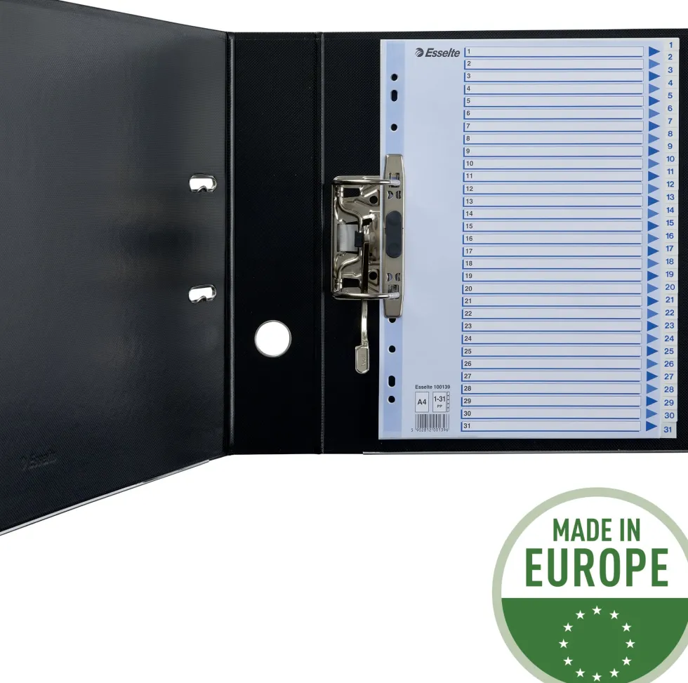 Register Non-Stop A4/1-31 rubrikblad vit
