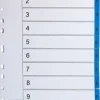 Register plastflik 1-10 blå 10/fp