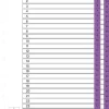 Register plastflik 1-52 lila 5/fp