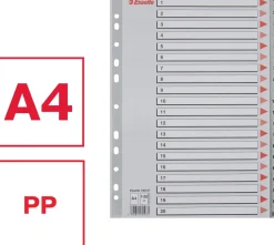 Register PP A4 1-20 grå