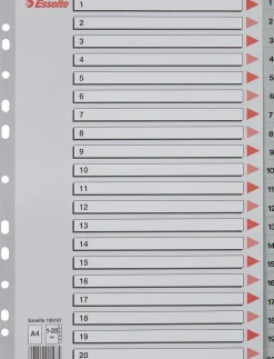 Register PP A4 1-20 grå