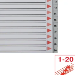 Register PP A4 1-20 grå