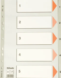 Register PP A4 1-5 grå
