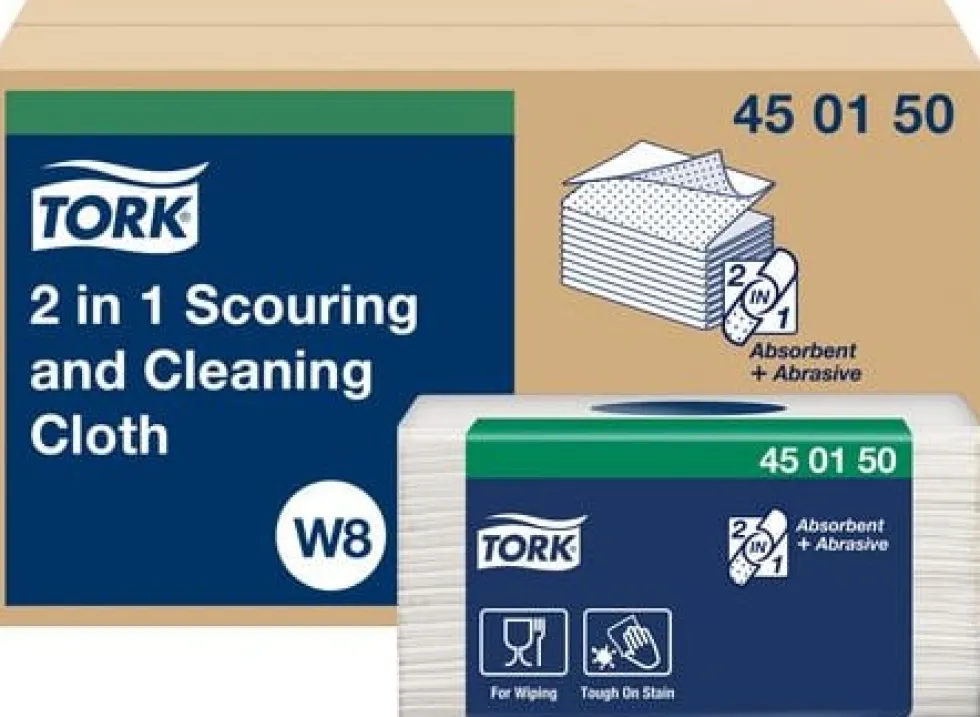 Rengöringsduk TORK 2-i-1 W8 vit 45/fp