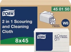 Rengöringsduk TORK 2-i-1 W8 vit 45/fp