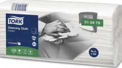 Rengöringsduk TORK W4 Mjuk vit 120/fp