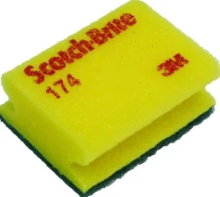 Rengöringssvamp ScotchBrite Grön, slipmedel, 70x95mm, 20/fp