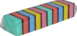 Rengöringssvamp 9x6cm 10/fp flerfärgad
