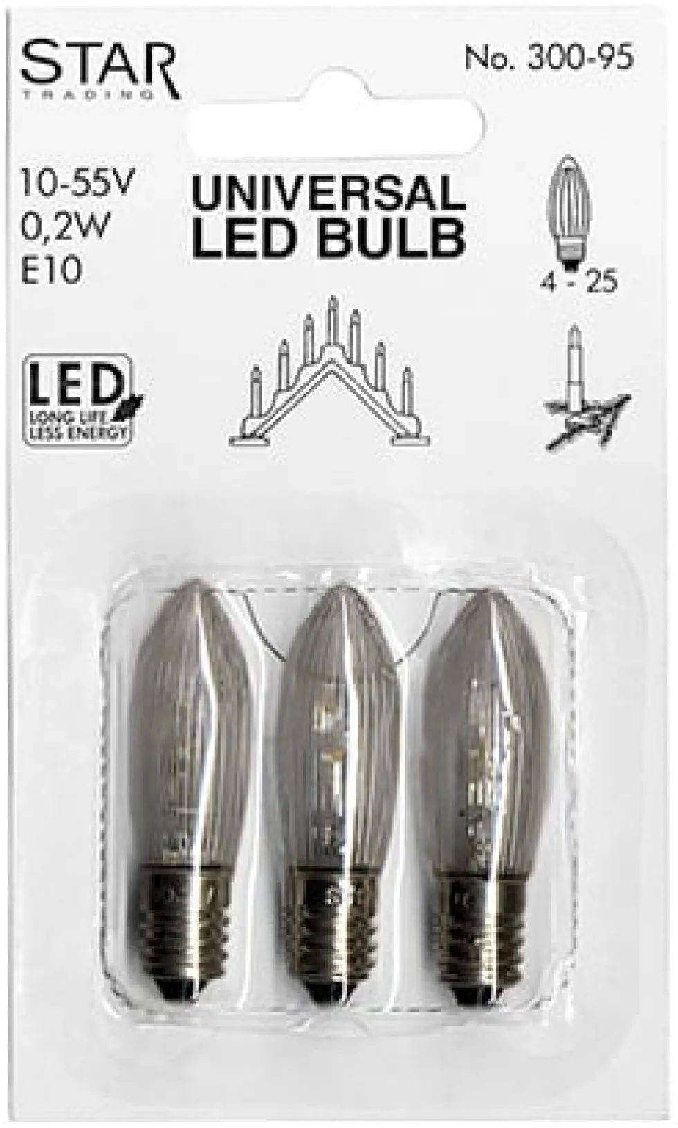 Reservlampa klassisk universal LED 3/fp