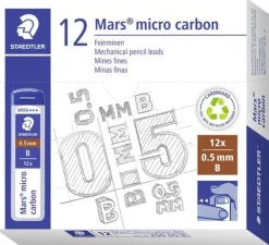 Reservstift Staedtler 0,5mm B, 12 stift/tub, 12fp