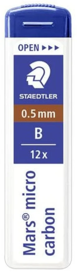 Reservstift Staedtler 0,5mm B, 12 stift/tub, 12fp