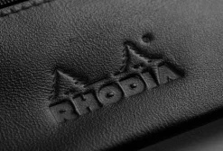 Rhodia flat pencilcase leather black