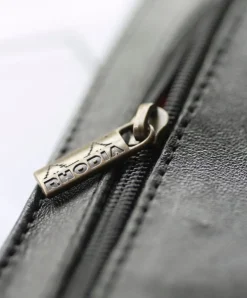 Rhodia flat pencilcase leather black
