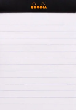 Rhodia head stapled pad black N°12 ruled