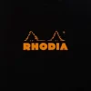 Rhodia head stapled pad black N°16 plain