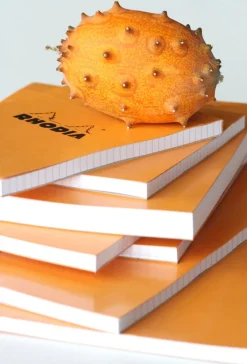Rhodia head stapled pad orange N°15 ruled 150sh