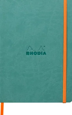 Rhodiarama soft A5 aqua ruled ivory