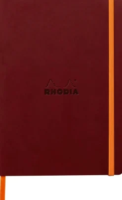 Rhodiarama soft A5 burgundy ruled ivory