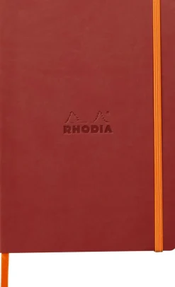 Rhodiarama soft A5 nacarat ruled ivory
