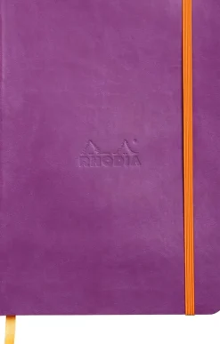 Rhodiarama soft A5 purple dot ivory