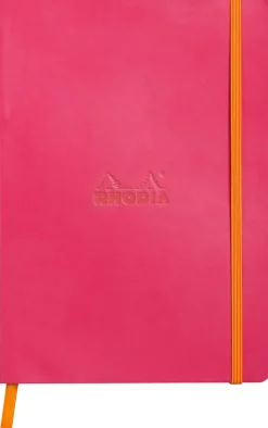 Rhodiarama soft A5 raspberry dot ivory