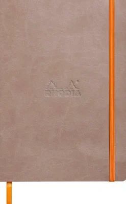 Rhodiarama soft A5 taupe dot ivory