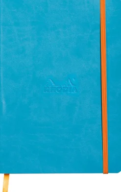 Rhodiarama soft A5 turquoise dot ivory