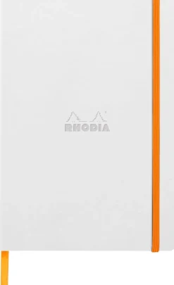 Rhodiarama soft A5 white dot ivory