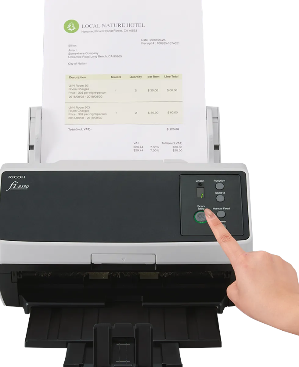 Ricoh fi-8150 50ppm,600dpi,100ADF,USB3.2