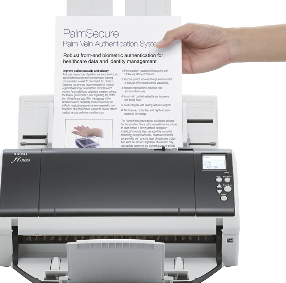 RICOH fi-7480, 80ppm/160ipm A3 Duplex Departmental Scanner