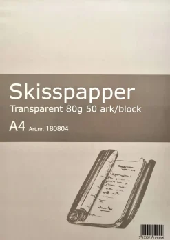 Ritpapper transparent A4 50ark