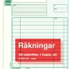 Räkning A5 med kopia, 2x50 blad, 5st