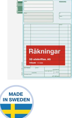 Räkning A5, utan kopia, 50 blad