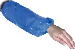 Ärmskydd i LDPE m resår 40cm blå 100/fp