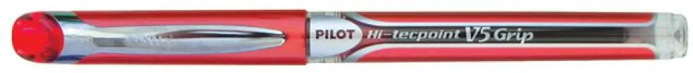 Rollerballpenna PILOT Hi-Tec V5 Grip Fine Röd, 0.5mm